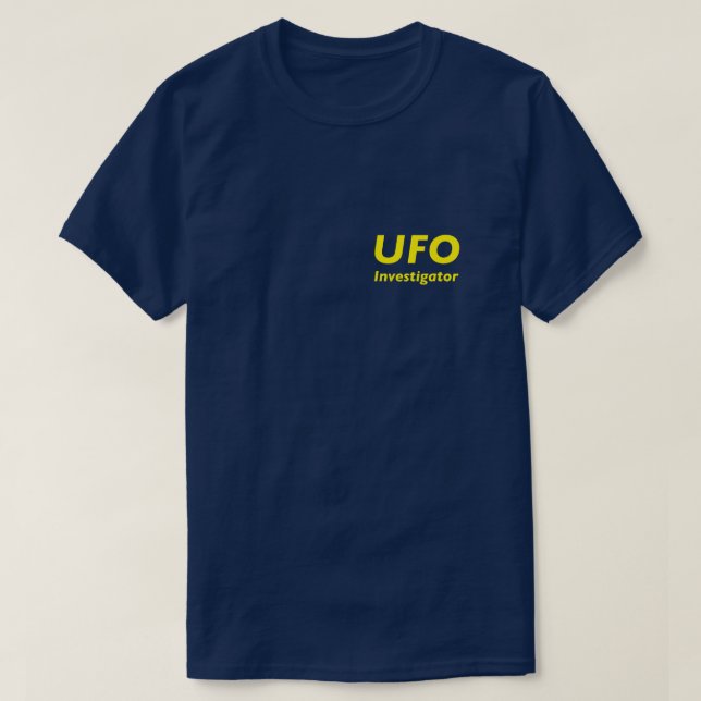 Camiseta Investigador do UFO (Frente do Design)