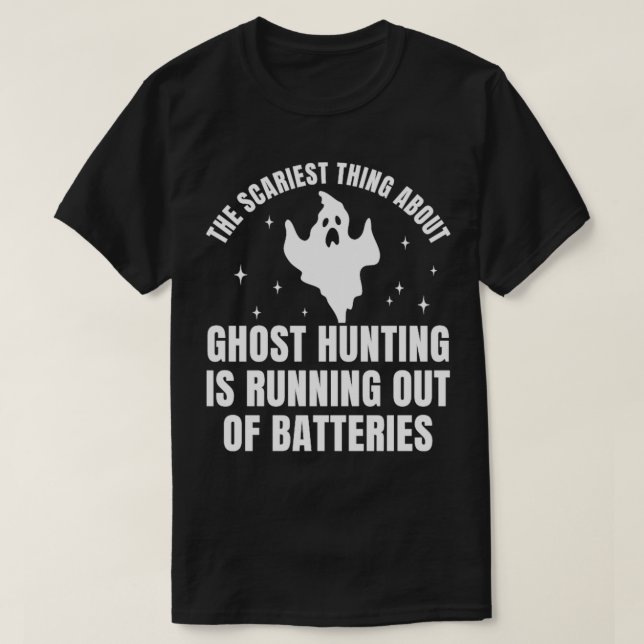Camiseta Investigador Escarioca Caça ao Fantasma Engraçado (Frente do Design)