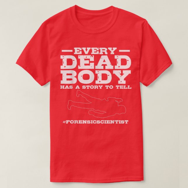 Camiseta Investigador forense Solve Crime Forensic S. (Frente do Design)