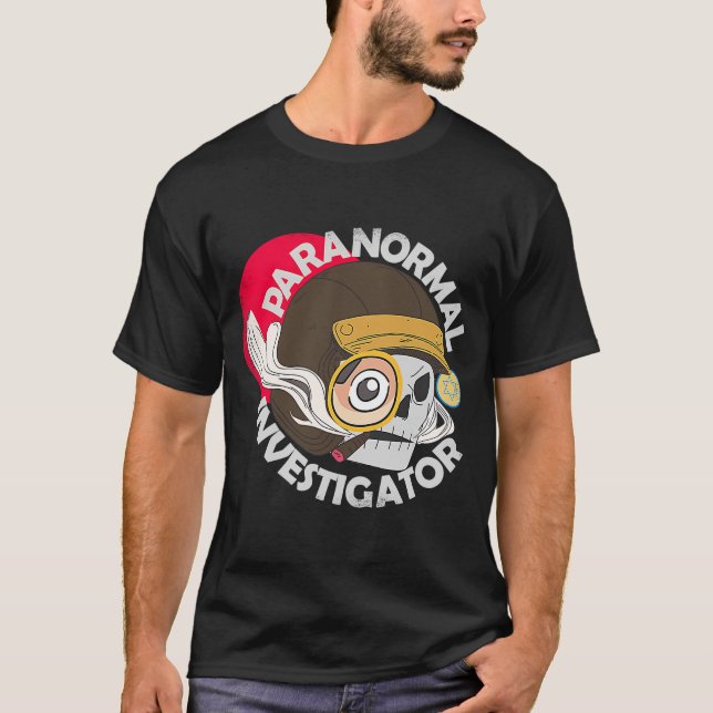 Camiseta Investigador Paranormal Fantasma Caçando Fantasma  (Frente)