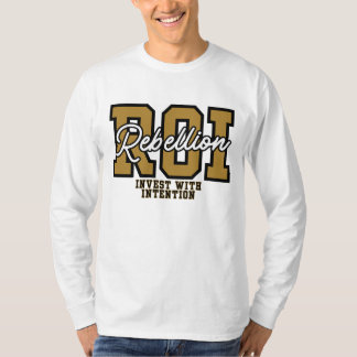 Camiseta Investimento na Rebelião de ROI com Moda de Riquez