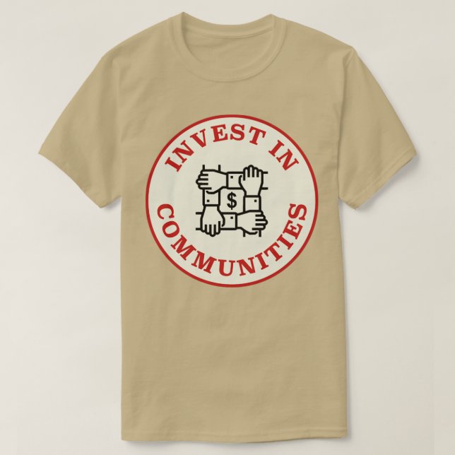 Camiseta Investir em Comunidades (Frente do Design)