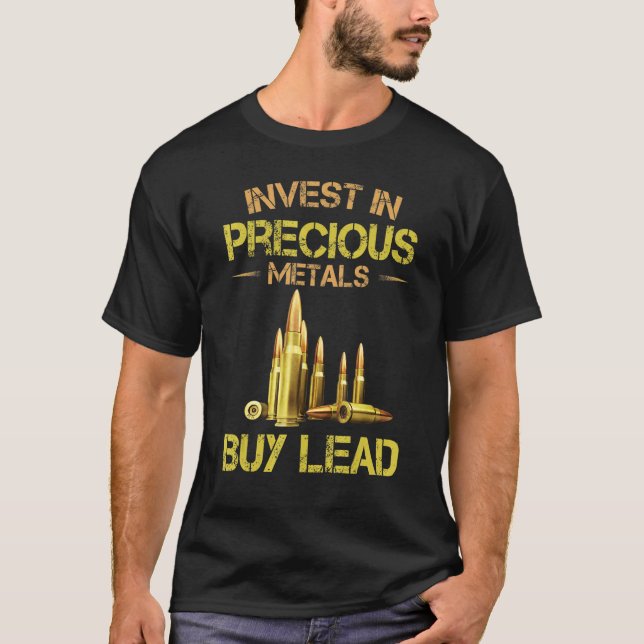 Camiseta Investir No Líder De Comprar De Metais De Precioso (Frente)