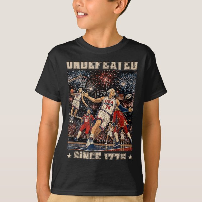 Camiseta Invicto Desde 1776 Aamérica 4 De Julho (Frente)