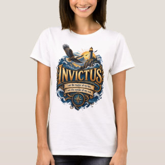 Camiseta Invictus Mestre do Meu Destino Arte Inspiradora