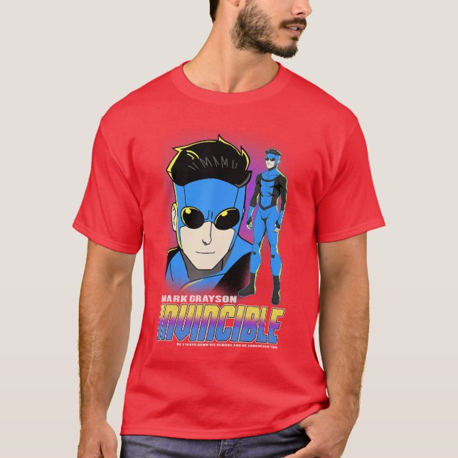Camiseta Invincible Mark Grayson Blue Suit Showcase Distres (Frente)