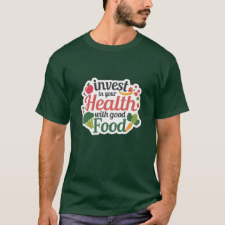 Camiseta Invista em sua saúde com boa comida menino