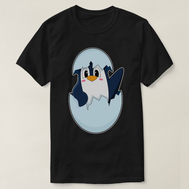 Camiseta Invólucro do ovo de pinguim (Frente do Design)