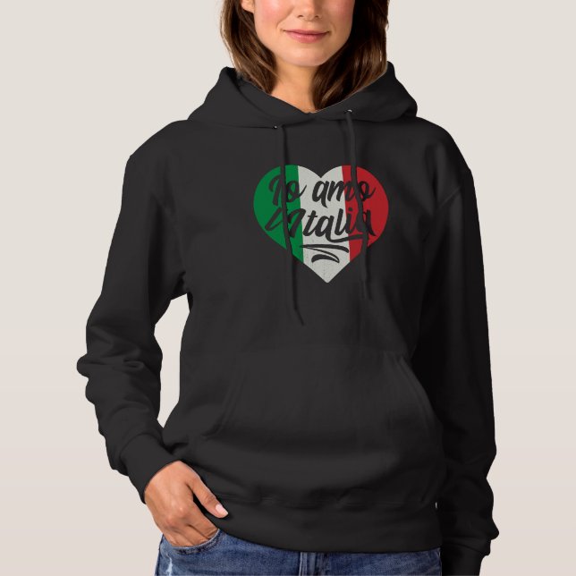 Camiseta Io L' Italia Heart Italy Country  Italian Flag (Frente)