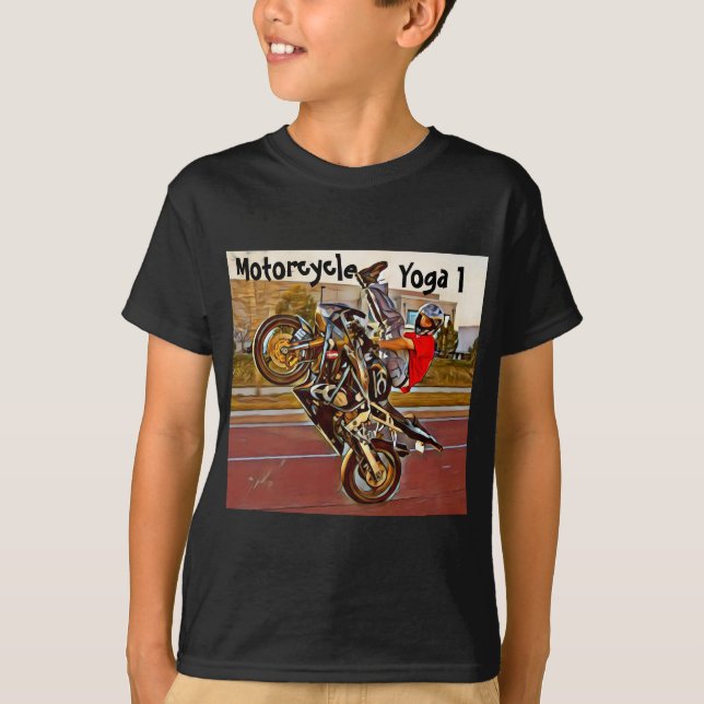 Camiseta Ioga 1 da motocicleta (Frente)