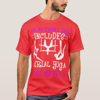 Camiseta Ioga Aérea E Hammock Engraçado De Café