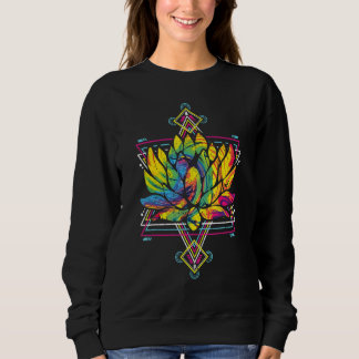 Camiseta Ioga Boho Flor de Florescer Geometria Sagrada Lótu