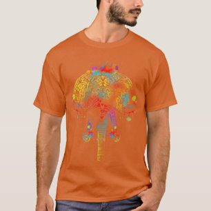 Camiseta Ioga colorido elefante