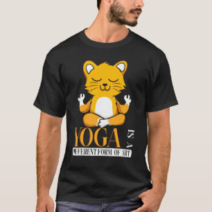 Camiseta Ioga Criativa de Gato