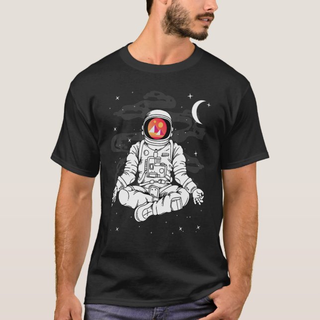 Camiseta Ioga de Astronauta Decentraland Mana Moeda Para a  (Frente)
