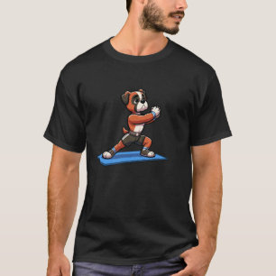 Camiseta Ioga de Boxer Cachorro Engraçado Meditação