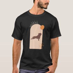 Camiseta Ioga de Bulldog Francês Estilo Boho Vintage