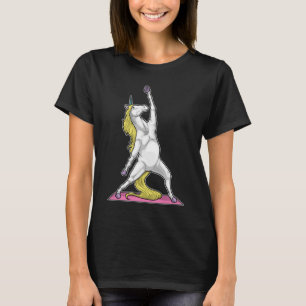 Camiseta Ioga de Ginástica Fitness Unicórnio