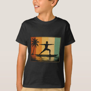 Camiseta Ioga de Standup Paddle Board Para Homens Surf Vint