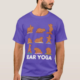 Camiseta Ioga de Urso Ursos Fofos Fazendo Esporte Ioga de U