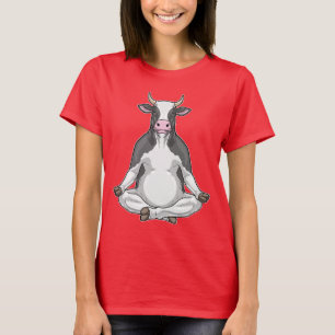 Camiseta Ioga de Vaca Fitness Meditação