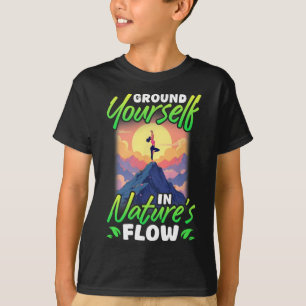 Camiseta Ioga E Natureza Conecte-se ao Fluxo da Natureza