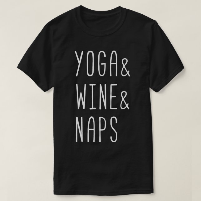 Camiseta Ioga e vinho e sestas brancas (Frente do Design)