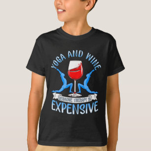Camiseta Ioga E Vinho Porque Terapia É Cara Engraçado I