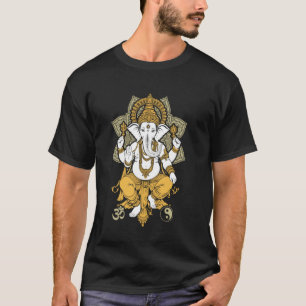 Camiseta Ioga Elefante Deus Ganesh Ganesha Indiano Om Yin Y