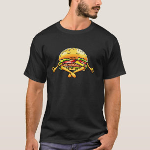 Camiseta Ioga Engraçado Hambúrguer Meditação Humor Comida R