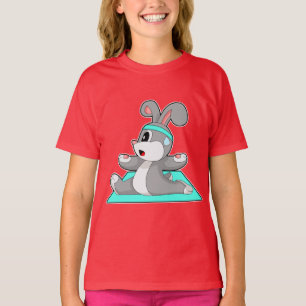 Camiseta Ioga Fitness Meditação Coelho