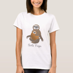 Camiseta Ioga Larga com Mamãe e Bebê