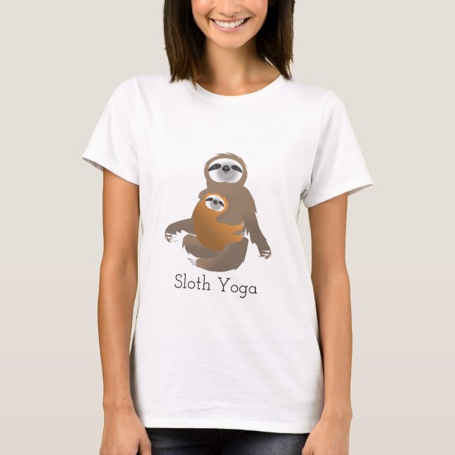 Camiseta Ioga Larga com Mamãe e Bebê (Frente)