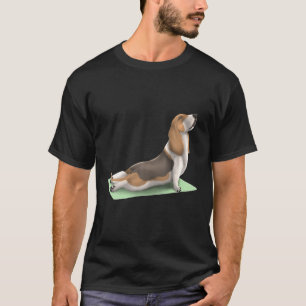 Camiseta Ioga Meditação de Dose do Cão-de-Caça-Basset