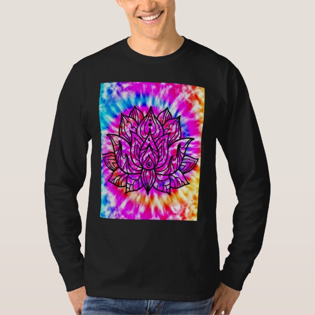 Camiseta Ioga Namaste Lua Tinta Morre Buda Lótus (Frente)
