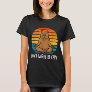 Camiseta Ioga não se preocupe seja capy capivara engraçada