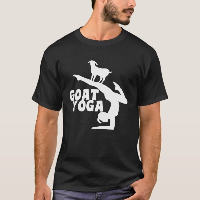 Camiseta Ioga Pose Cabra Fofa Ioga (Frente)