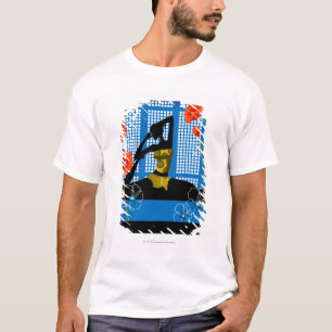 Camiseta Ioga praticando da mulher