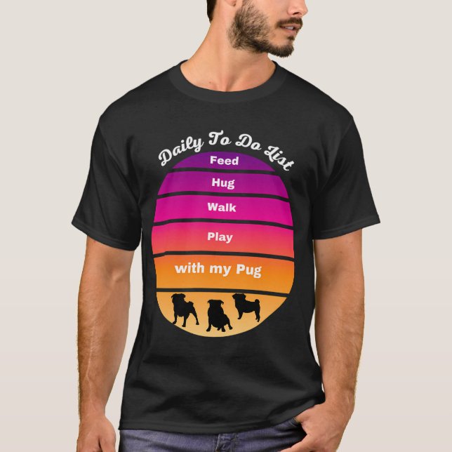 Camiseta Ioga Pug de Amor (Frente)