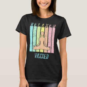 Camiseta Ioga Relaxado Vacinado Paz Diversão Férias de Verã