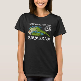 Camiseta Ioga Savasana Papagaio Verde Monge Periquito Quake
