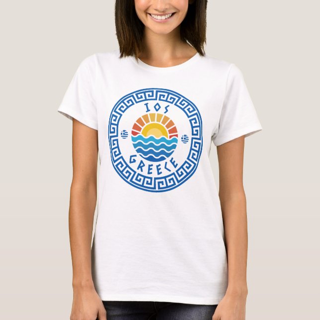 Camiseta IOS, Grécia - Sol e Mar Feminino (Frente)