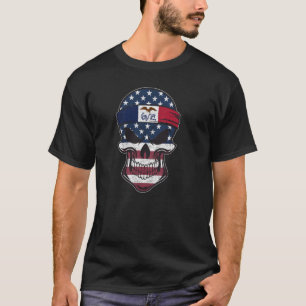 Camiseta Iowa American Flag Skull State Flag Iowa Roots