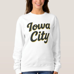 Camiseta Iowa City Script Design Bold Neon Midwest