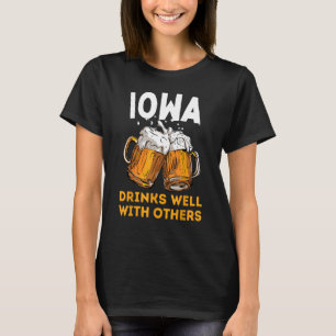 Camiseta Iowa Drink Local Beer Bebendo Micro Brew Artesanat