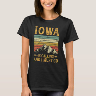 Camiseta Iowa Está Ligando E Eu Preciso Ir_1