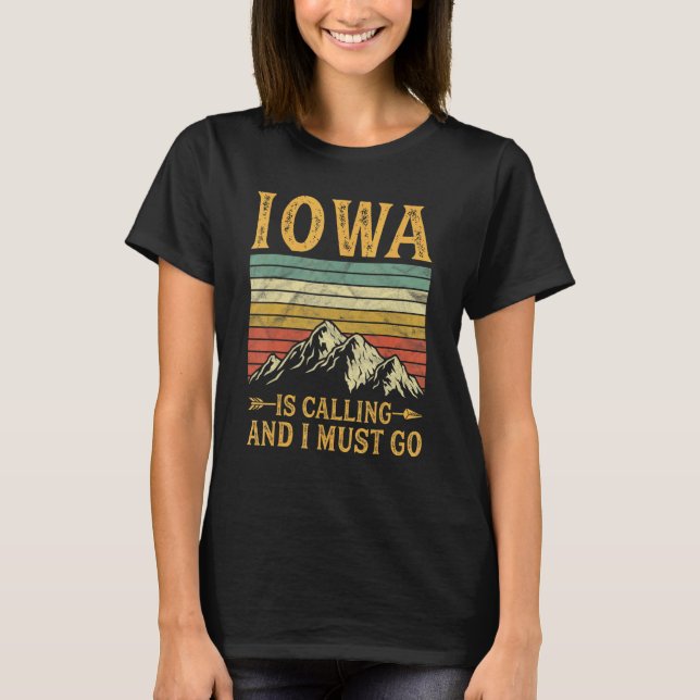 Camiseta Iowa Está Ligando E Eu Preciso Ir_1 (Frente)