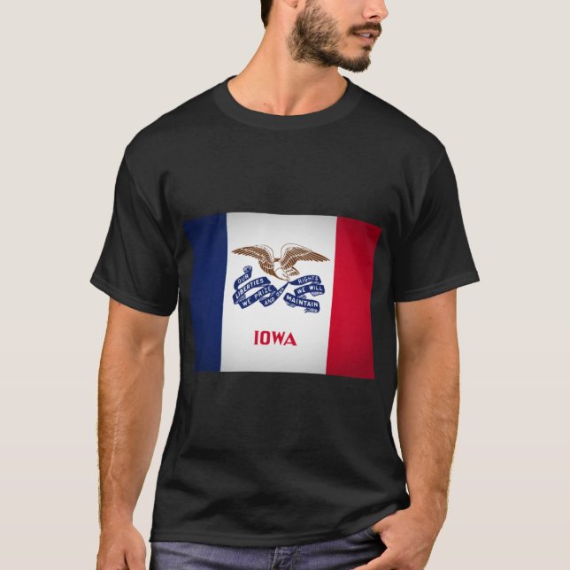 Camiseta Iowa Flag of State Oversized (Frente)