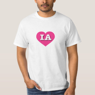 Camiseta Iowa Hot Pink Heart - Big Love
