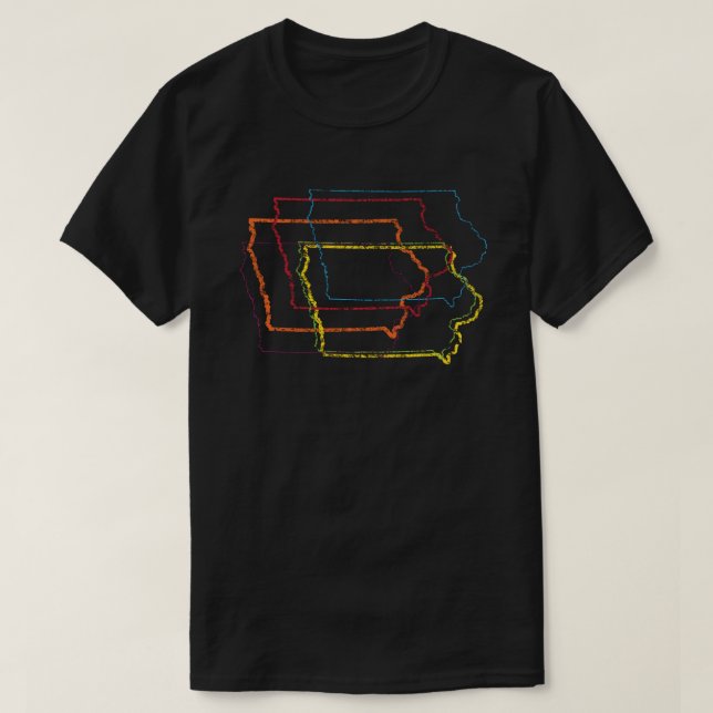Camiseta iowa orgulho blur (Frente do Design)